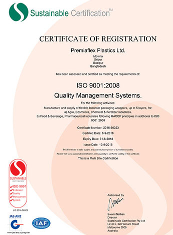 ISO 9001 Certificate